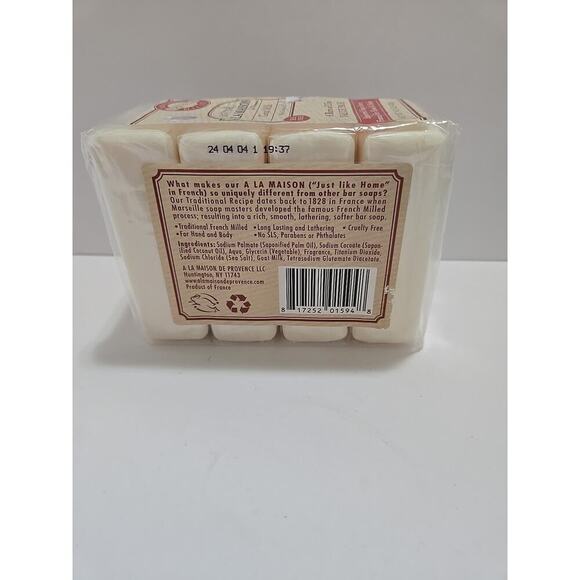 A La Maison Goat Milk Bar Soap 3.5 oz. | 4 Bars Triple French Milled All Natu... - Picture 3 of 7